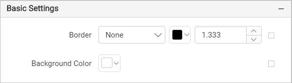 Border settings. | Professional Reports