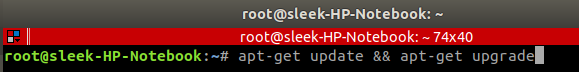 sudo apt-get update && sudo apt-get upgrade