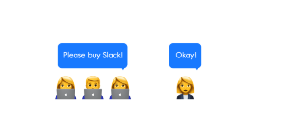 Users asking their boss to buy slack.