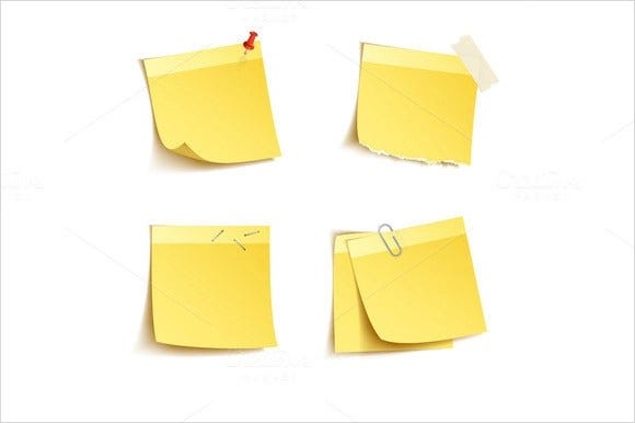 FREE 8+ Sample Sticky Note Templates in PSD EPS