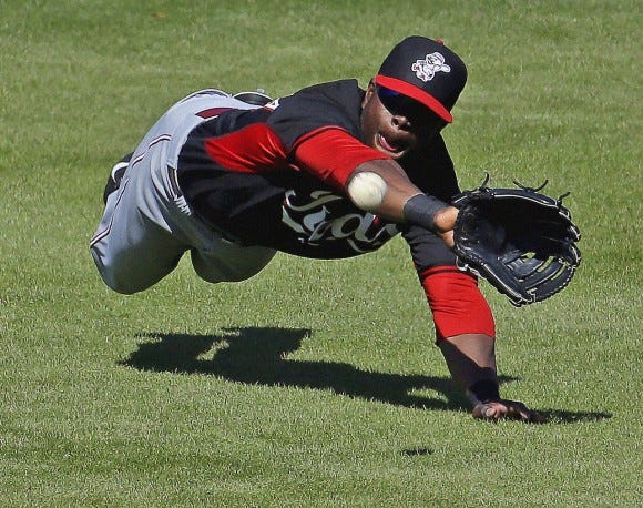 Roger Bernadina has hit three home runs and eight RBI in the Reds last six games. (Paul Nisely - Sporting News)