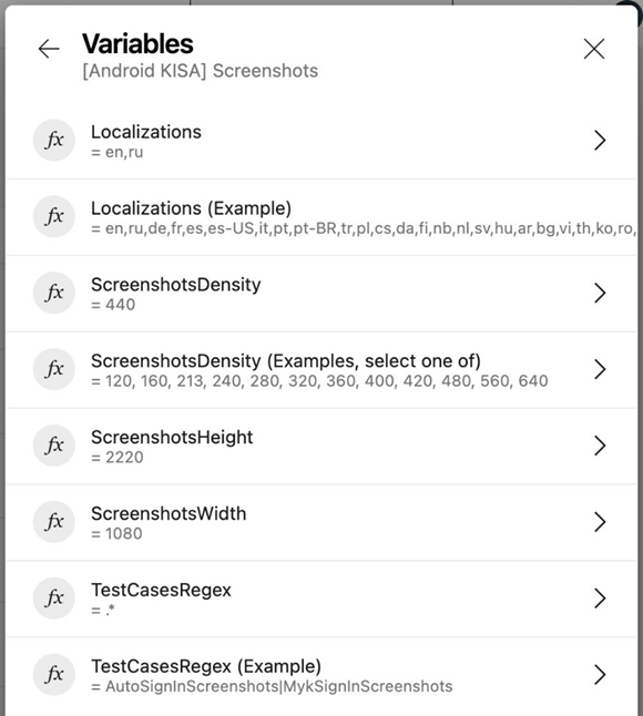 Autoscreenshoting screen settings window