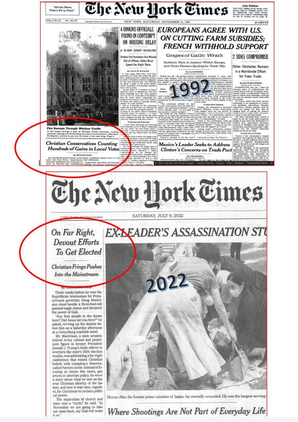 Headlines 30 years apart reveal electoral success of the Far Right!