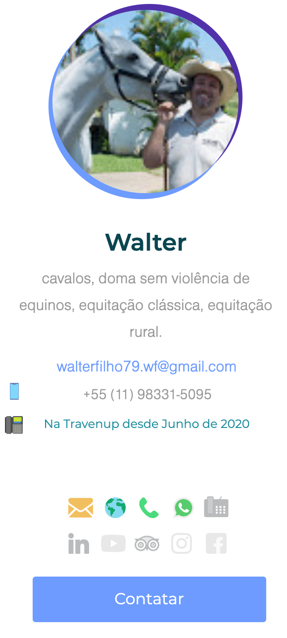 Walter Filho contact info page