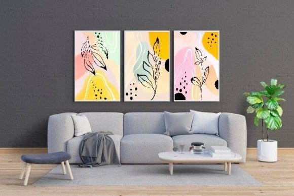 Leaf Wall Art Set of 3