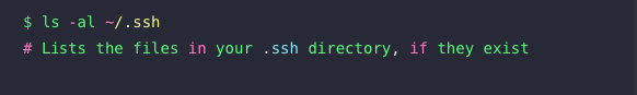 Console Command to list the element in ssh directory