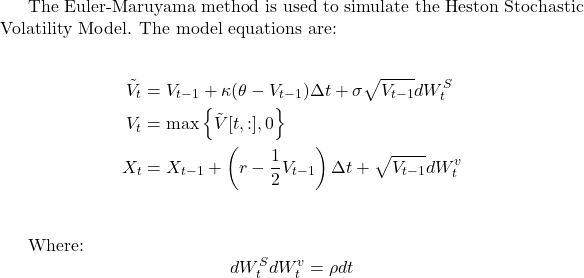 Euler-Maruyama method for the Heston Model