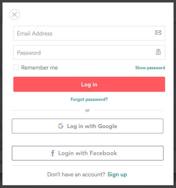 Email auth more prominent, other options with a lower opacity