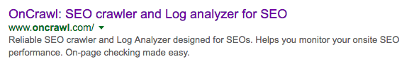 title and description tags in SERPs