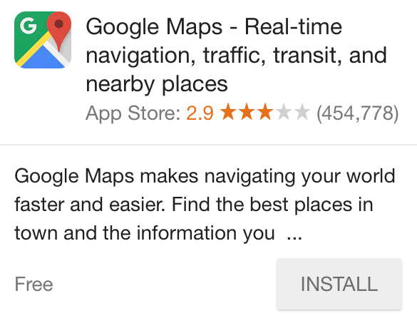 Google SEO App Listing