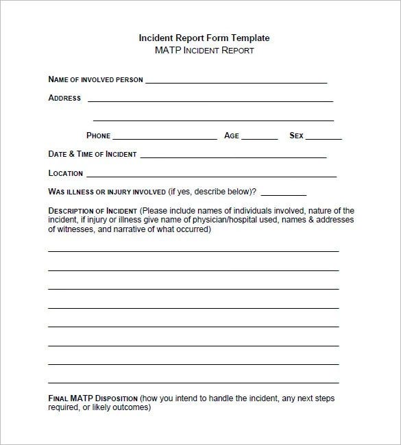 50+ Incident Report Templates PDF, Docs, Apple Pages Free & Premium Templates