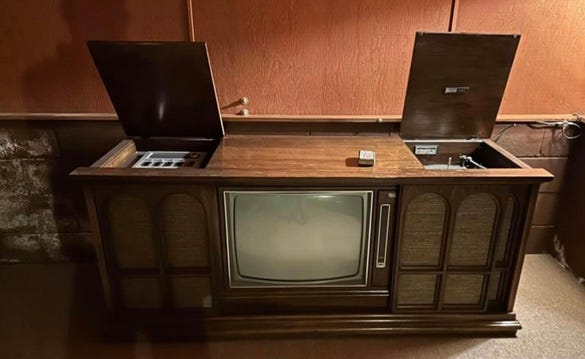 TVs in the 70’s were living-room-wide and more mahogany and cherrywood than actual TV screen.