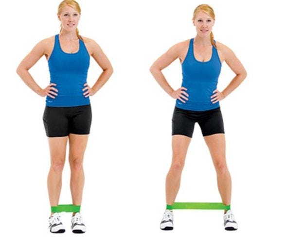 SIDESTEP BAND exercise to reduce cellulite.