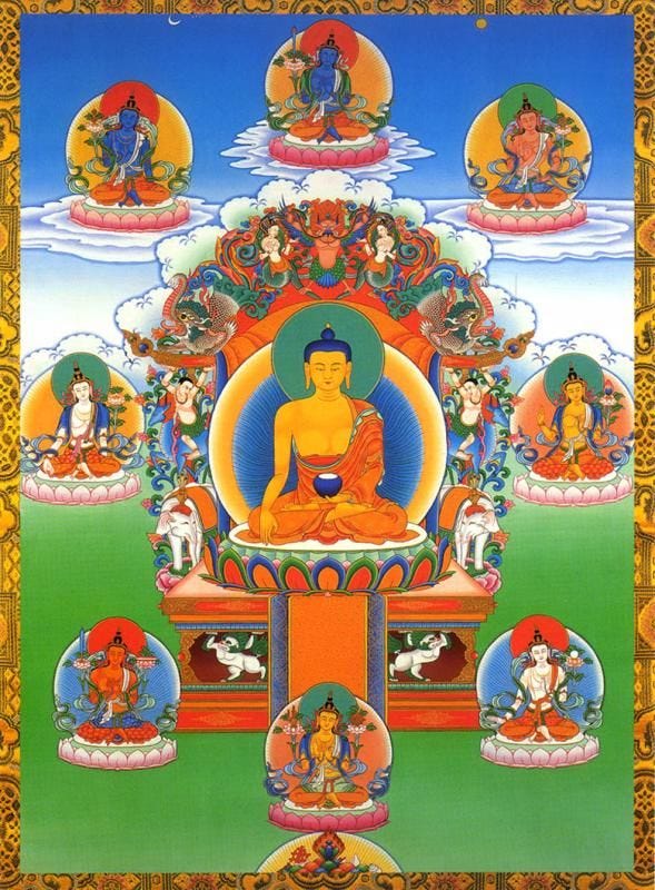 Buddha and eight Great Bodhisattvas