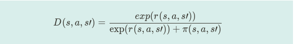 inverse RL Discriminator using single [state-action pairs] as input