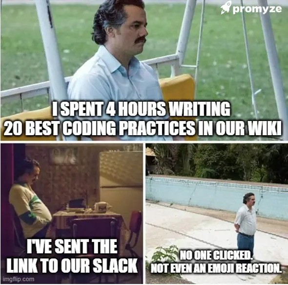 Developers often don’t hit the practices