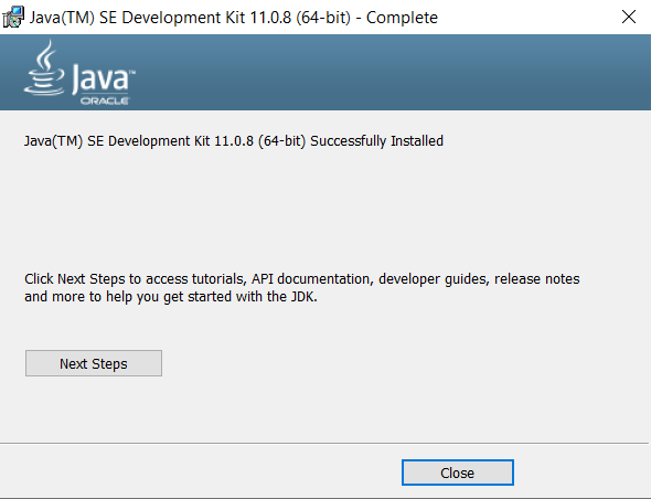 Java SE development Kit Sucessfully Installed