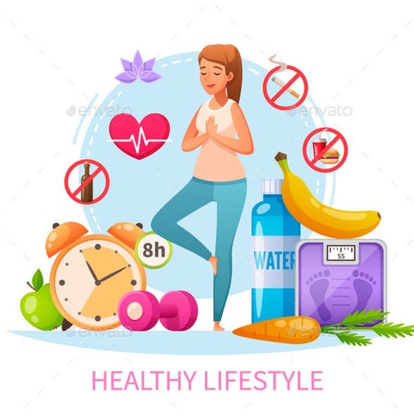 healthy living graphic