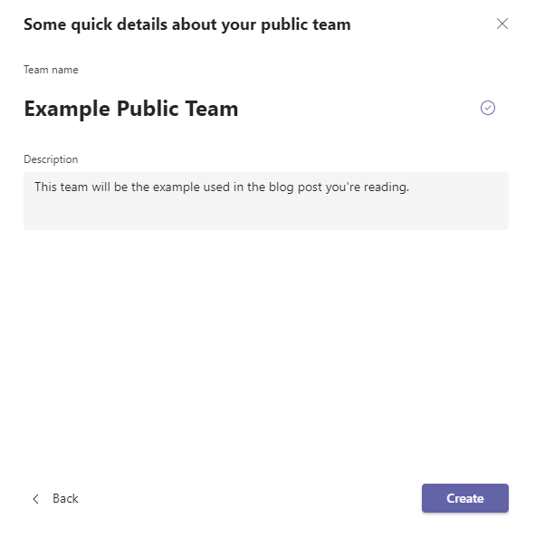 How to create a new team in Microsoft Teams