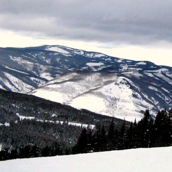 Mountain view of Vail, Colorado.