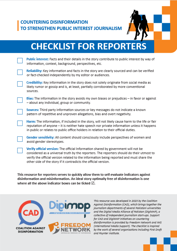 A checklist for reporters to avoid disinformation