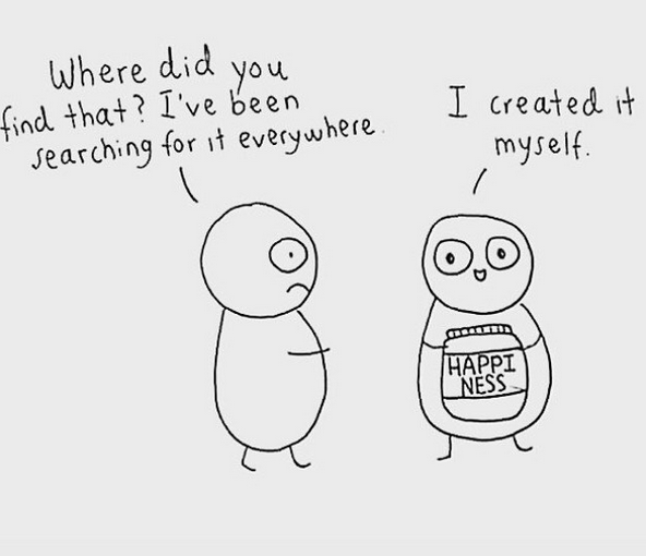 Where did you find that? I’ve been searching for it everywhere (pointing to a jar of happiness). “I created it myself”