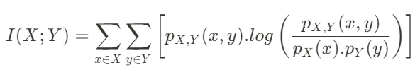 Formula for Mutual Information for Discrete Observations