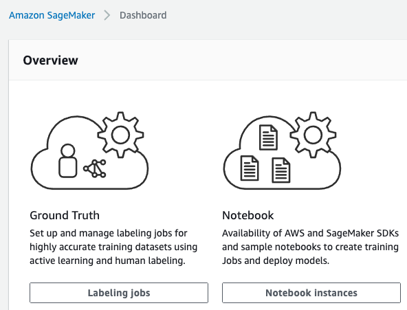 SageMaker dashboard