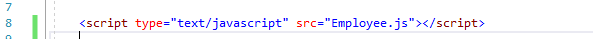 Add the Employee.js file as the source in the index.html