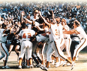 MLB 1984 Detroit Tigers Pre Game Ceremonies Color 8 X 10 Photo Pic