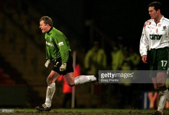 Martin Taylor after scoring against Wimbledon in the FA Cup