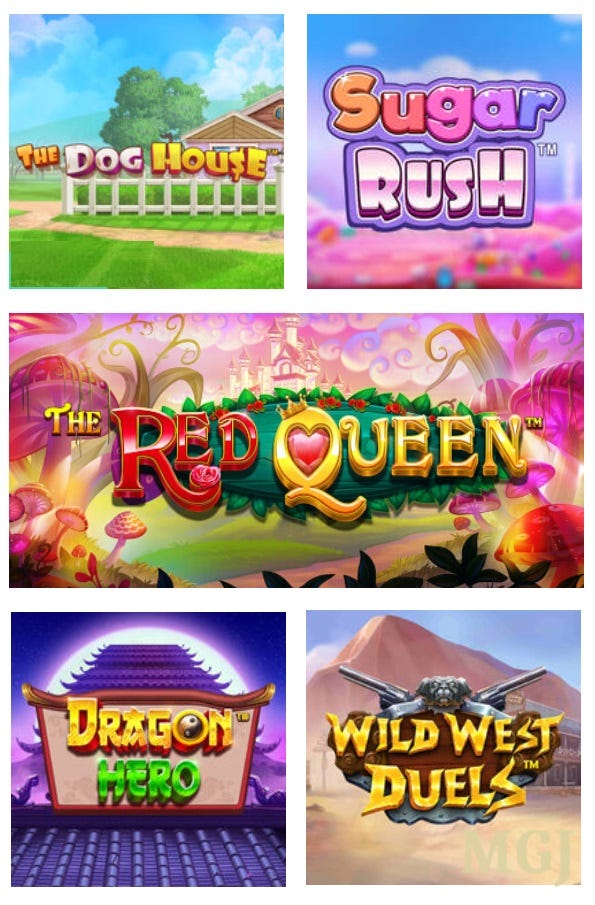 Screenshot of Pragmatic Play slots thumbnails