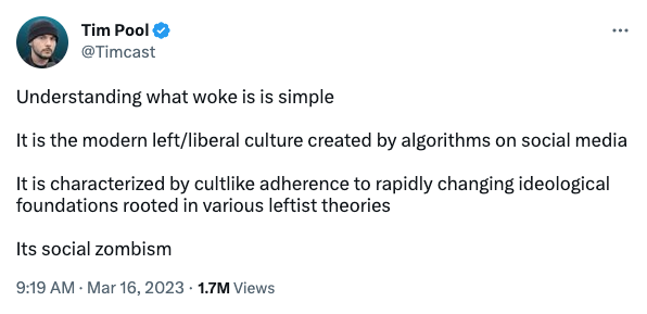 Tim Pool defining woke