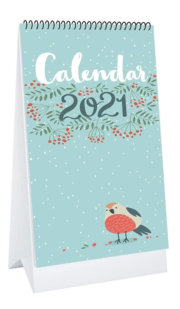 2021 desk calendar