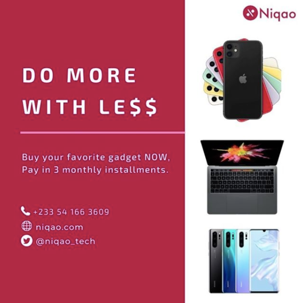 Flyer of Ghana-based tech venture Niqao