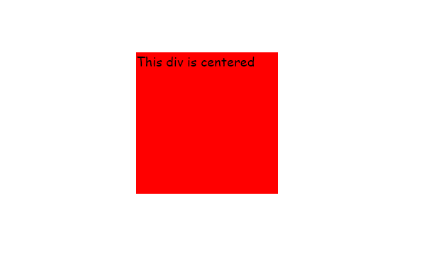 div центрируется на странице по горизонтали и вертикали