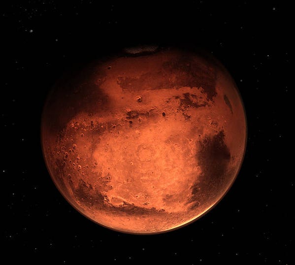 Mars — Image courtesy of NASA