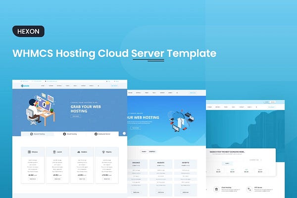 HEXON-WHMCS Hosting Cloud Server Template Site Templates Web Templates