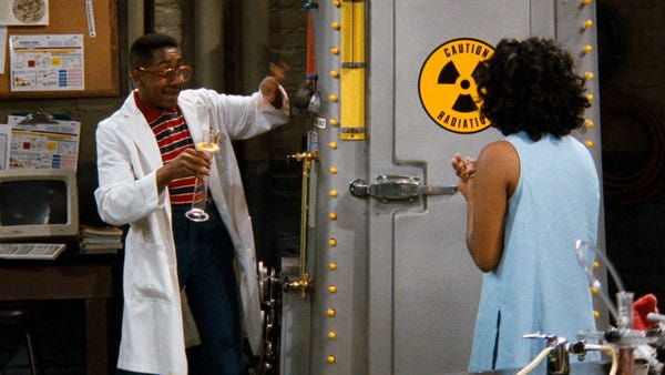 Photo of Steve Urkel and Laura Winslow from Family Matters