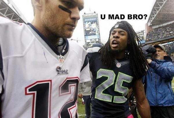 Richard Sherman Taunts Tom Brady