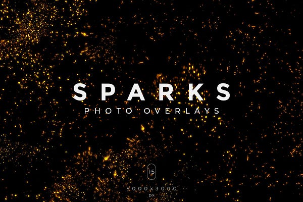 Sparks Photo Overlays (Backgrounds Graphics)