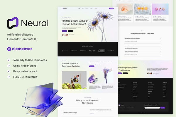 Neurai — Artificial Intelligence Elementor Template Kit (WordPress / Template Kits)