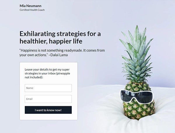 Health-Coach landing page template