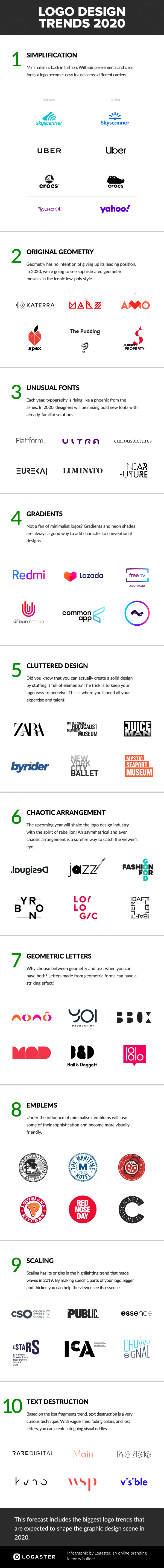 Logo Design Trends 2020 Infographic
