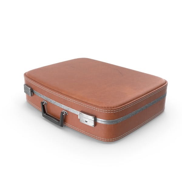 Vintage Leather Suitcase 3D