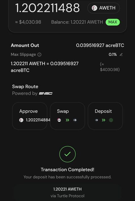 Double Rewards And Zero Custody With AcreBTC And Turtle Club