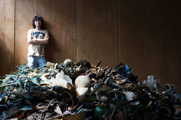 Only a glimpse of the plastic problem. Photo Courtesy of The Ocean Cleanup