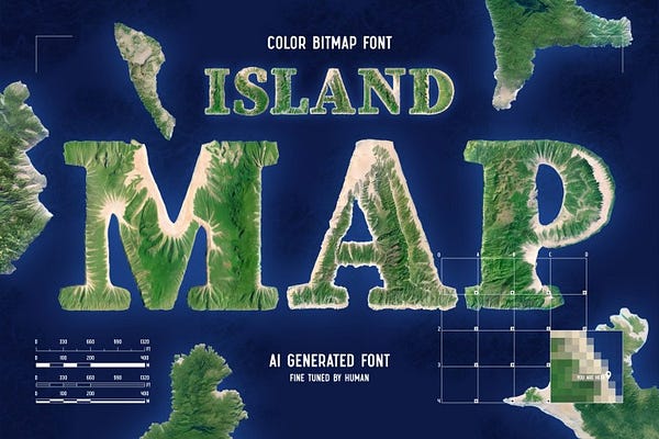 Island Map Font Free Download