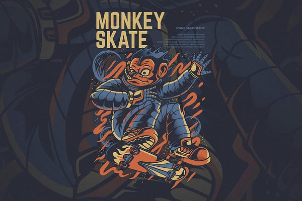 Skate Monkey Print Templates Graphic Templates