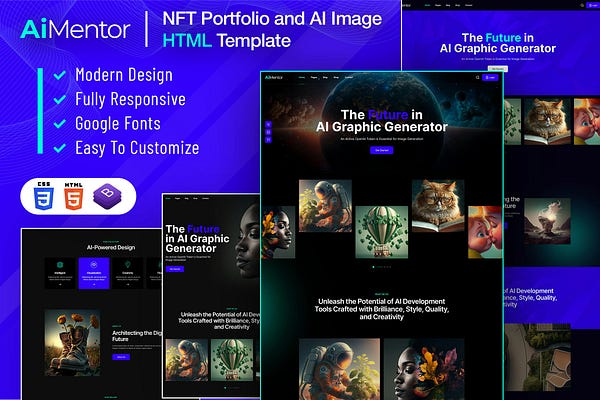 AI Mentor | AI Image Generator HTML Template (Web Templates / Site Templates)